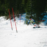 Luca during a ski race