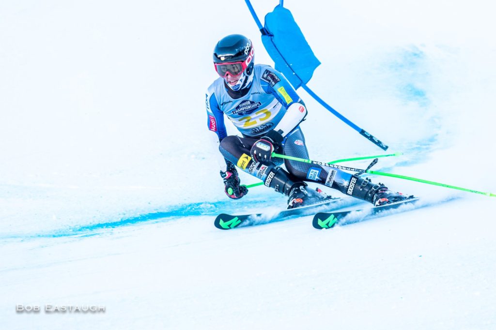 skier Ryan Herhusky during a race