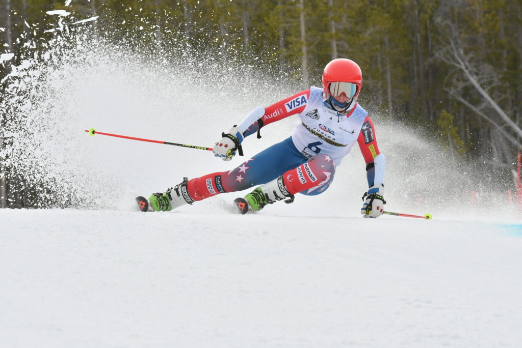 skier Drew Wingard during a race