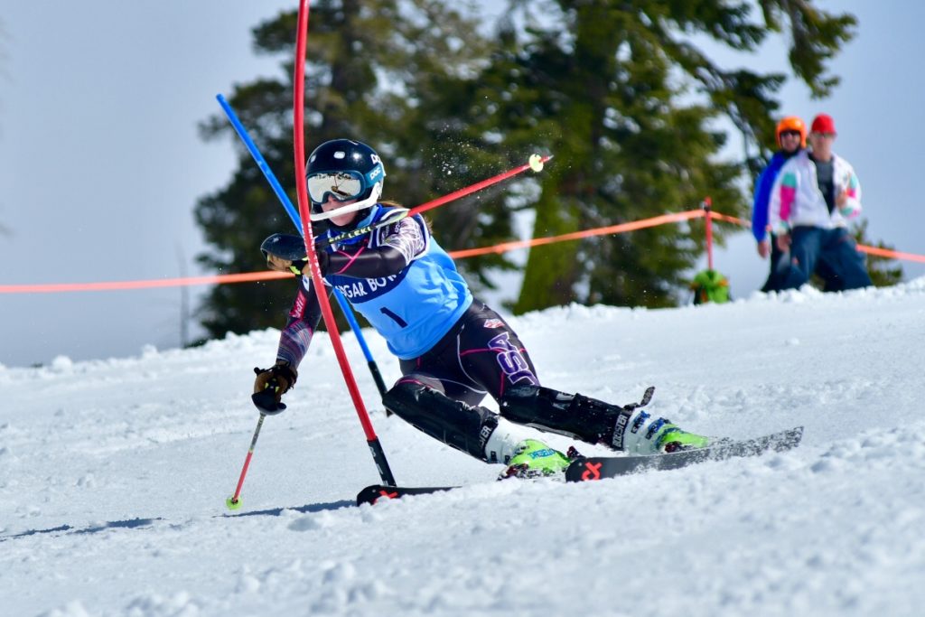 skier Sofia Studenmayer during a race